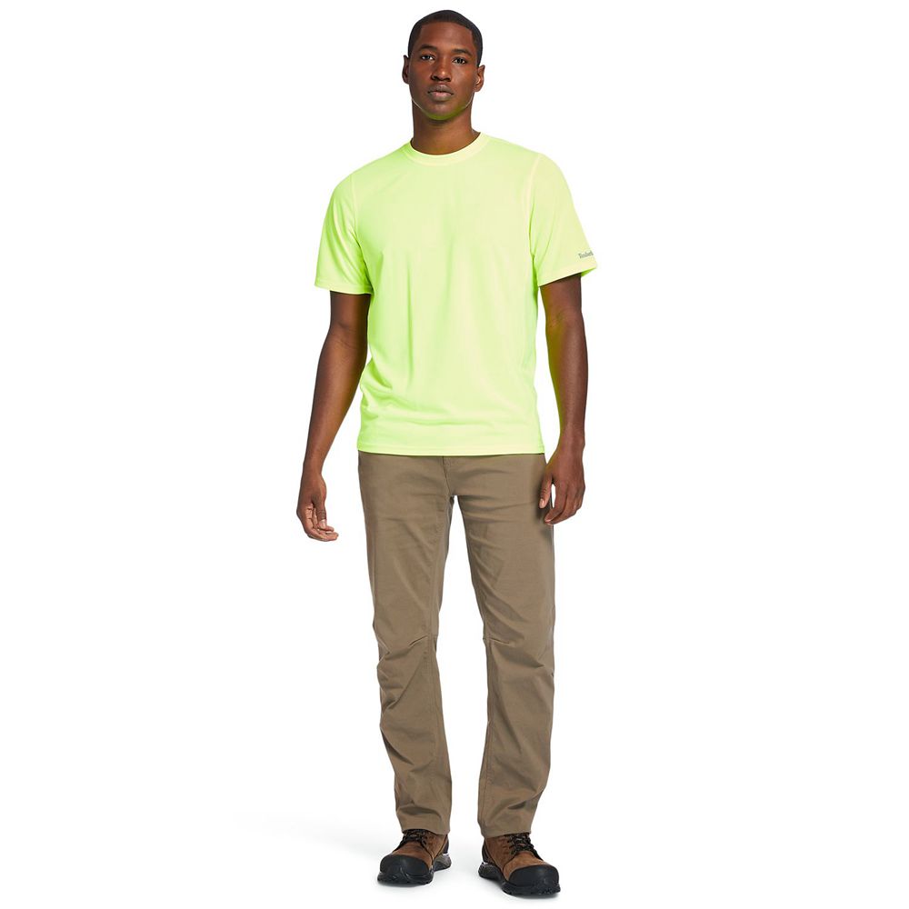 Camisetas Timberland Argentina Hombre - Pro® Wicking Good Short Sleeve - Verde - YAZBKC-029